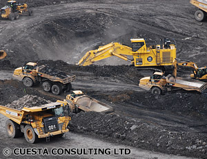 Ffos-y-Fran opencast coal 2008 (c) Cuesta Consulting Ltd